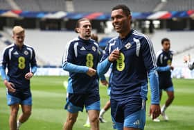Northern Ireland striker Josh Magennis. (Photo by SIMON WOHLFAHRT / AFP via Getty Images)