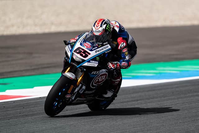 Jonathan Rea finished fifth in the Superpole race at Assen before crashing in Race 2 and eventually finishing 19th on the Pata Prometeon Yamaha
