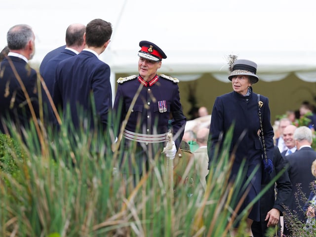 Princess Royal attends the garden party at Hillsborough Castle, Co. Down.