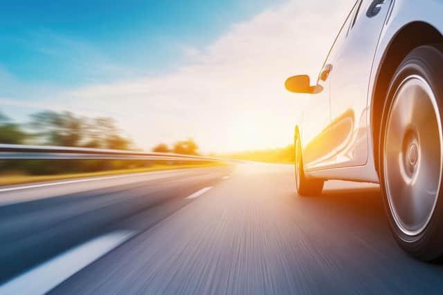 A speeding car