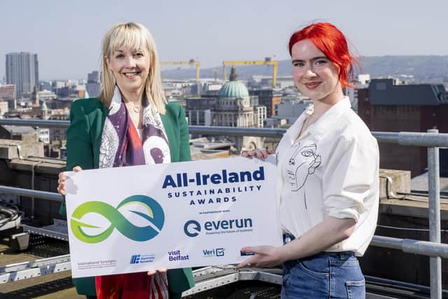 Ruthie Stewart, owner of Orlaith’s Studio joins Danielle McCormack, Director of the All-Ireland Sustainability Awards ahead of the gala event to new held in Belfast on October 5. Less than one week remains to enter the awards, across 13 categories, including Green Exporter and Food waste Reduction Initiative of the Year