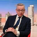 Levelling Up Secretary Michael Gove appearing on the BBC 1 current affairs programme, Sunday With Laura Kuenssberg. Picture date: Sunday March 26, 2023