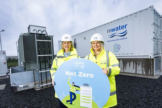The state-of-the-art battery which has been delivered to one of NI Water’s largest water treatment p