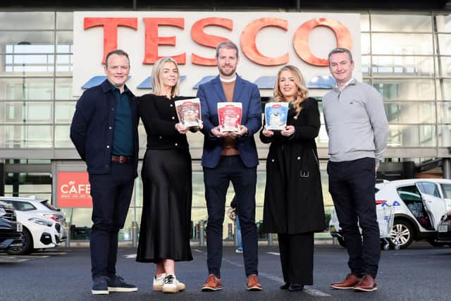 Linwoods Health Foods has secured two major new listings with Tesco and Morrisons for its hugely popular Overnight Oats range. The products have launched into over 750 new stores with the two multinational retailers across Ireland and the United Kingdom as a direct result of exceptional customer demand for the unique Overnight Oats range. Pictured at the announcement are David Osborne, buying manager and Shannon McFarland, local marketing manager from Tesco NI and Patrick Woods, managing director, Rachel Holmes, senior brand manager and Fergal Woods, key account manager from Linwoods Health Foods