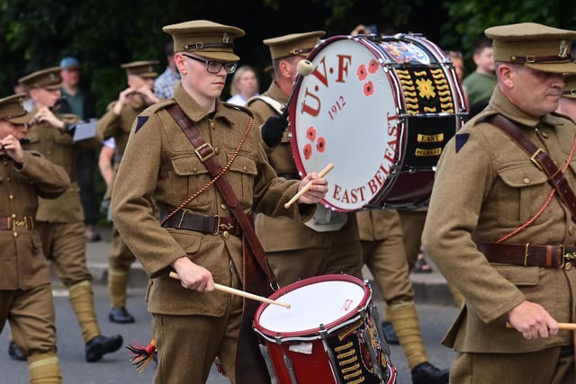 The Battle of the Somme  Parade passes through East Belfast on Saturday evening. Pic Pacemaker