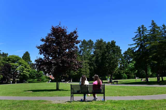 Enjoying the sunshine at Drumglass Park on the Lisburn Road in Belfast as the good weather continues. Picture Colm Lenaghan/ Pacemaker Press