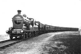 The Belfast to Kingstown Mail Train of the late 1910s and early 1920s with S class 4-4-0 No 172 'Slieve Donard' in charge. The Travelling Post Office carriage is next the locomotive.  Sister loco No 171 'Slieve Gullion' is now in the care of the Railway Preservation Society of Ireland. Picture: Railway Preservation Society of Ireland