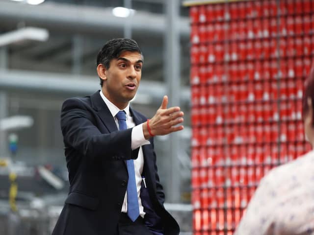 Prime Minister Rishi Sunak holds a Q&A session with local business leaders during a visit to Coca-Cola HBC in Lisburn, Co Antrim in Northern Ireland. Mr Sunak is visiting Northern Ireland to sell the Windsor Framework deal secured with the European Union. Picture date: Tuesday February 28, 2023.