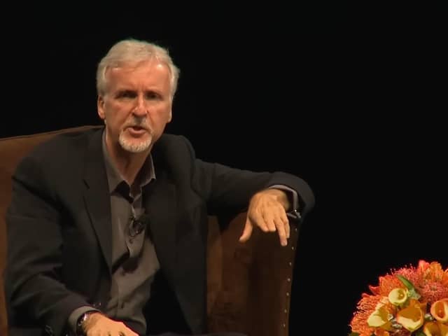 Still of James Cameron from the University of California video