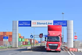 Belfast Docks on Sunday as a the new red/green lanes for moving goods from Great Britain to Northern Ireland came into operation
