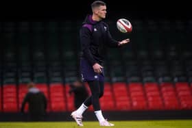 Ireland's Johnny Sexton during the Captains Run at the Principality Stadium, Cardiff