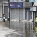 Water levels in Newry receded overnight but on Wednesday morning Sugar Island remained flooded. The owners of flooded businesses in south Down are facing expensive clean-up operations after Newry's canal burst its banks.
Picture By: Arthur Allison: PacemakerPress.