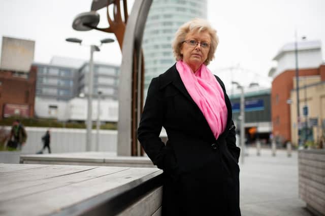 Julie Hambleton, who lost her sister Maxine Hambleton in the 1974 Birmingham pub bombings. The CPS said on Monday that after a 'thorough and careful' review of new evidence given to it by West Midlands Police, there remained insufficient evidence to positively identify who planted the bombs.