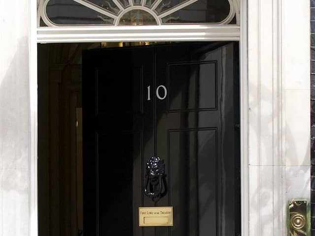 The door of No10 Downing Street