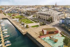 An impression of how the full £60m Queen's Parade development on Bangor seafront is supposed to look. Image: Bangor Marine