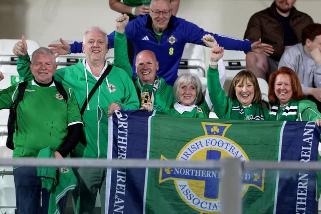 Northern Ireland fans before Thursday night’s UEFA Euro 2024 Qualifier against San Marino