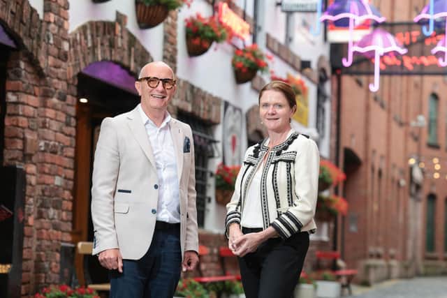 Hospitality Ulster and UKHospitality has called on Northern Ireland’s new Finance Minister to guarantee that business rates relief monies given by Westminster will be ring-fenced for hospitality businesses in Northern Ireland in the upcoming Spring Statement.  Pictured is Colin Neill, chief executive, Hospitality Ulster and Kate Nicholls, chief executive, UKHospitality