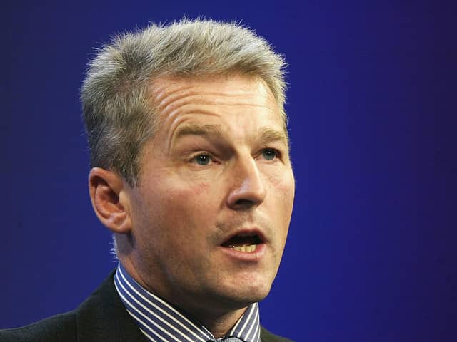 Lieutenant Colonel Tim Collins, formerly of the Royal Irish Regiment, speaks to delegates during day three of the Conservative Party Conference held at The Bournemouth International Centre, on October 6, 2004