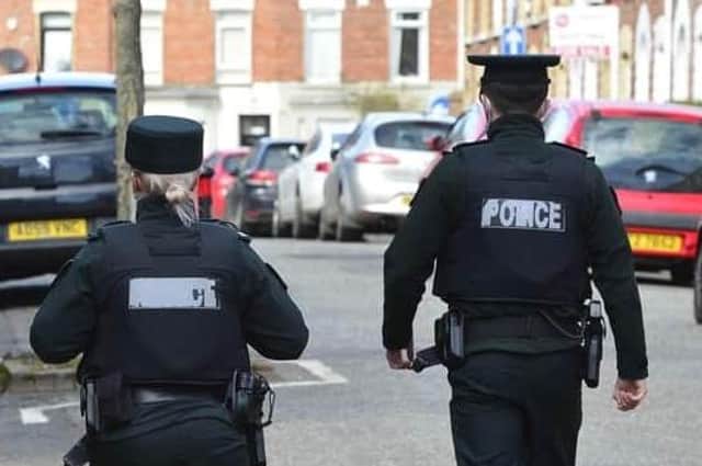 PSNI on foot patrol in south Belfast. Photo: Arthur Allison/Pacemake