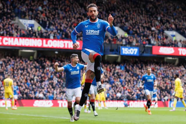 Rangers' Connor Goldson opened the scoring in Sunday's 3-0 Scottish Cup quarter-final success over Raith Rovers.