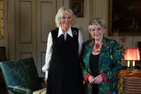 With the then Duchess of Cornwall, who was interviewed by Gloria Hunniford on Morning Live for the BBC to mark World Osteoporosis Day in 2021