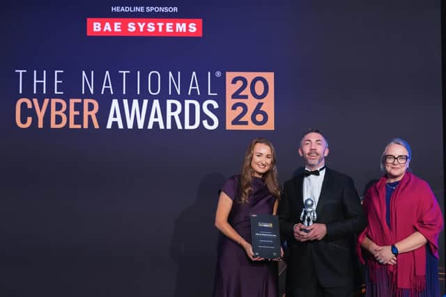 Tom Trainor and Victoria Logan represented Aflac Northern Ireland at The National Cyber Awards 2026, where the Global Security team was named Security Team of the Year. The award was presented by Georgi Cohen, Partner at IBM, at the Royal Lancaster London on September 28