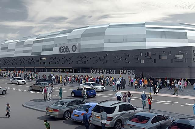 Computer generated image of the new Casement Park stadium. Ulster GAA