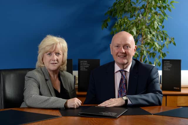 Ruth and Ashley Dickson, the founders of Dickson Group, one of Northern Ireland’s largest independent insurance brokers. Credit: Oliver McVeigh