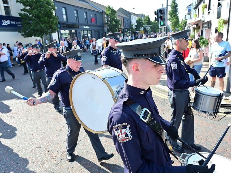 Fairhill Flute Band pictured in Holywood for the Royal Black 'Last Saturday' parade