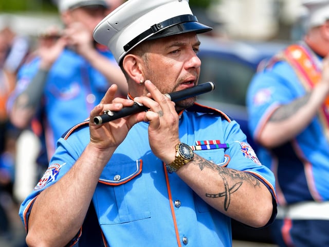 The Twelfth celebrations in Coleraine, hosted by Macosquin District LOL No. 8 parade though the town. Visiting districts to Coleraine include City of Londonderry Grand Orange Lodge; Coleraine District LOL No. 2; and Limavady District LOL No. 6.