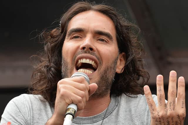 In a case similar to the Russell Brand matter, there can be the absurdity of identifying reporting on a TV investigation, where no complaint has been made to the police, but once the complaint is lodged identifying reporting must cease. Photo: John Stillwell/PA