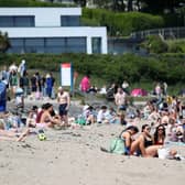 Helens Bay Beach on Saturday. Photograph by Declan Roughan / Press Eye
