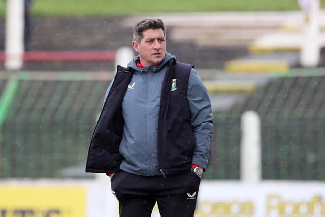Glentoran manager Declan Devine. (Photo by David Maginnis/Pacemaker Press)