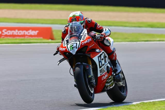 Glenn Irwin finished third in race three at Donington Park and is second in the British Superbike Championship after three rounds