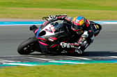 Davey Todd on the 8TEN Racing BMW in the British Superbike round at Assen. (Photo by Ian Hopgood)