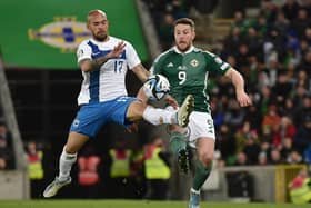 Conor Washington playing for Northern Ireland. PIC: Charles McQuillan/Getty Images