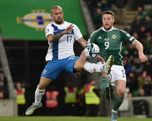 Conor Washington playing for Northern Ireland. PIC: Charles McQuillan/Getty Images
