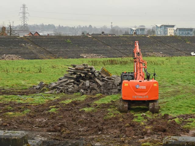 Major ground work is underway at Casement Park in west Belfast. Photo: Arthur Allison/Pacemaker Press