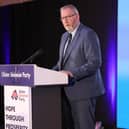 Doug Beattie MC MLA told the Ulster Unionist Party conference at the Crowne Plaza hotel in Belfast: "Those responsible for the violence need to be held to account." Pic Declan Roughan / Press Eye October 11 2025