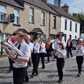 Lower Iveagh Royal Arch Purple District Chapter No 1 on parade in Dromore, Co Down, on Sunday