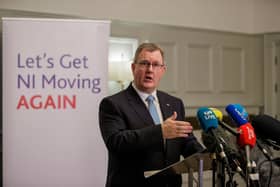 As a leader, Sir Jeffrey Donaldson faced his challenge squarely and acted pragmatically, writes Arthur Aughey. Mr Donaldson says the deal represents "real change" and will ensure Northern Ireland's place in the UK's internal market (Photo: Liam McBurney/PA)