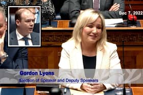 Michelle O'Neill (with Gordon Lyons inset)