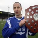 Gary Kennedy pictured after leading Kilmore Rec to Steel and Sons Cup glory in December 2009
