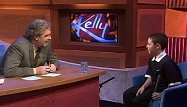 Gerry Kelly interviewing a nine-year-old Rory McIlroy on The Kelly Show