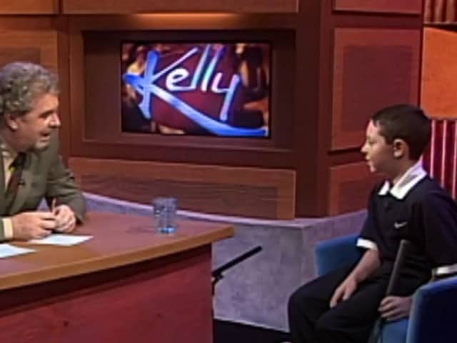 Gerry Kelly interviewing a nine-year-old Rory McIlroy on The Kelly Show