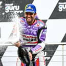 Johann Zarco celebrates his maiden MotoGP win in the Australian Grand Prix