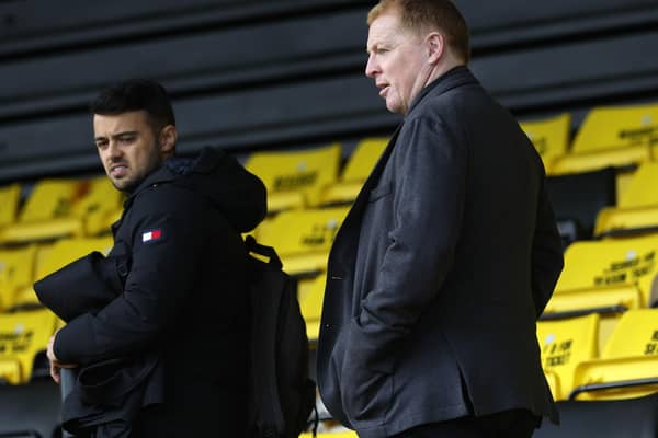 Neil Lennon (right) has become the bookies favourite to replace under pressure Stephen Kenny as the next Republic of Ireland manager