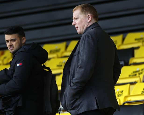 Neil Lennon (right) has become the bookies favourite to replace under pressure Stephen Kenny as the next Republic of Ireland manager