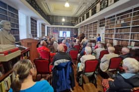A talk about Enrique MacDonnell, a descendant of the Earls of Antrim who became an admiral in the Spanish navy in the late 1700s, given by Roddy Hegarty at the Robinson Library in Armagh as part of the Armagh-250 series to mark Ulster links to the early United States, on Wednesday June 3 2026. Picture Ben Lowry