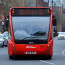 Translink buses in Foyle Street, Londonderry. Photo: George Sweeney